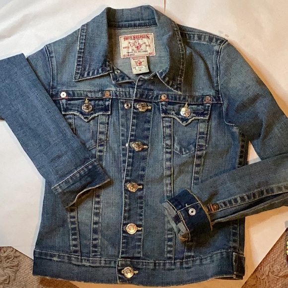 TRUE RELIGION Emily Fitted Denim Jean Jacket SZ.M - Picture 4 of 8